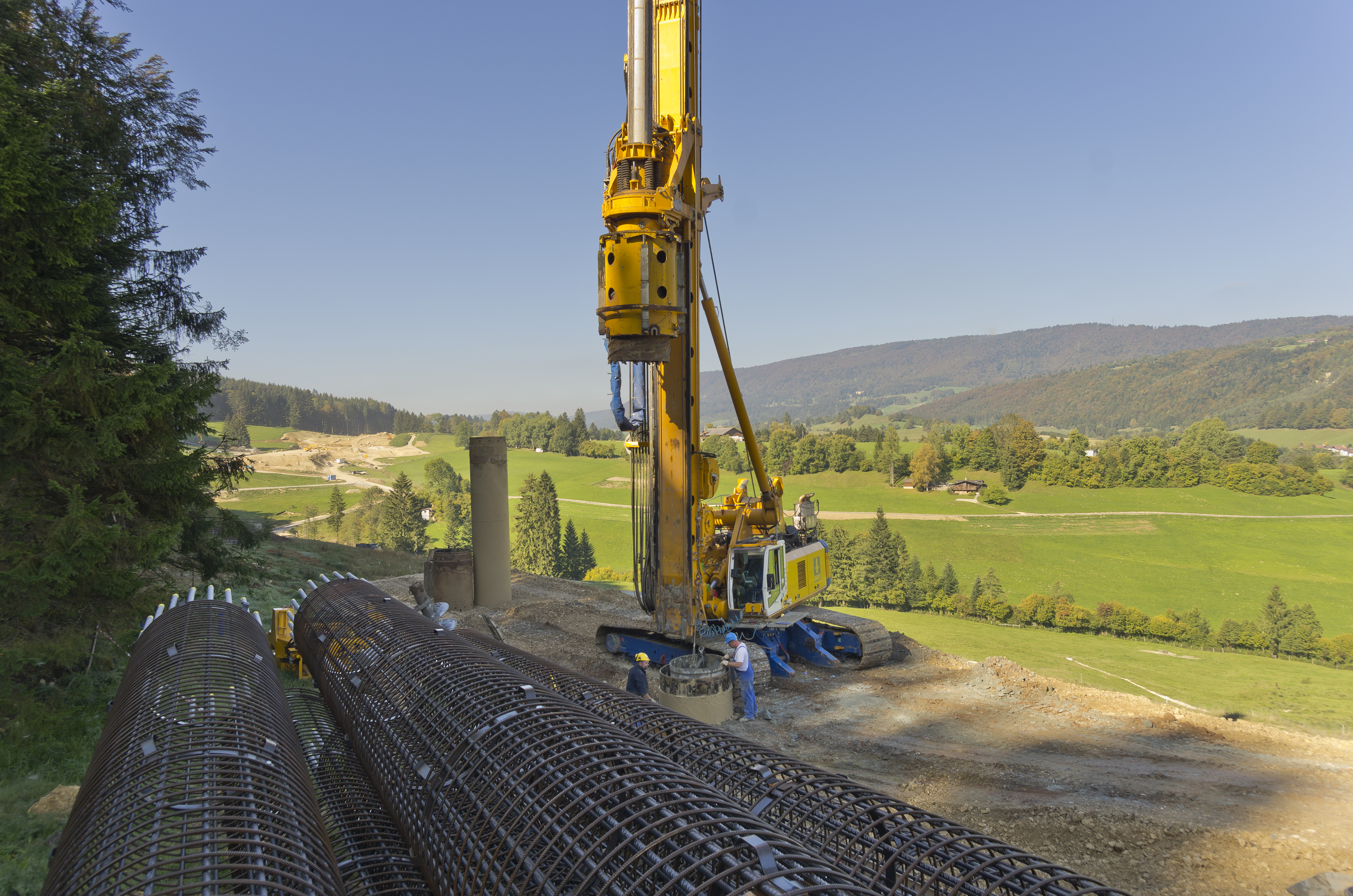 Projekt Schweiz Court mur Petit pre Bauer Spezialtiefbau Schweiz