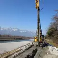 Mixed-in-Place Verfahren für Deichsanierung Schaan in Liechtenstein von Bauer Spezialtiefbau