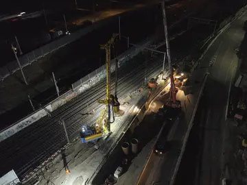 SBB-Verkehrsentflechtung Basel-Muttenz von der Bauer Spezialtiefbau Schweiz