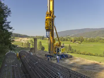 Project Schweiz Court mur Petit pre Bauer Spezialtiefbau Schweiz