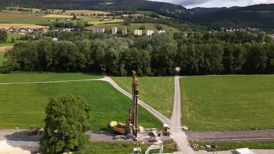 Projekt Schweiz Couvet-Môtiers Bauer Spezialtiefbau Schweiz